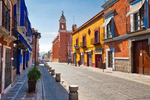 Puebla-Straßen im historischen Zentrum foto