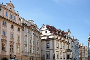 Prag, Tschechische Republik, 2014. Hoch dekorierte Wohnblocks in Prag foto