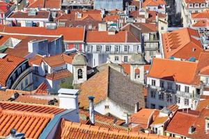 lissabon-panoramablick von der burg saint george sao jorge lookout foto