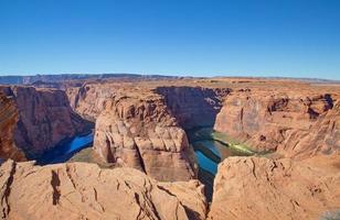 Malerischer Horseshoe Bend Canyon mit Blick auf den Colorado River in Arizona, USA foto