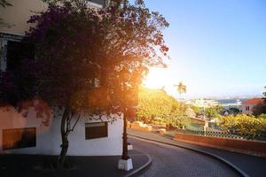 Straßen von San Juan bei Sonnenuntergang foto