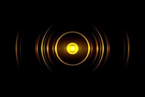 abstrakter gelber Ring mit oszillierendem Hintergrund der Schallwellen foto