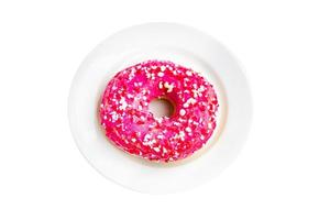 donut rosa süße nachspeise glasur frische mahlzeit essen diät snack foto