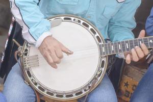 Banjo ist ein Saiteninstrument, es ist ein Musikinstrument foto