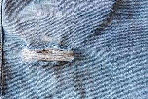 Jeans zerrissene Denim-Textur foto