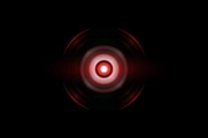 rotes digitales Schallwellen- oder Kreissignal, abstrakter Hintergrund foto