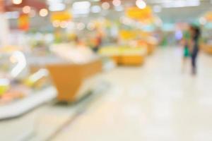 Supermarkt verschwommenen Hintergrund mit Bokeh foto