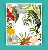 Poster mit tropischem Blattmuster foto