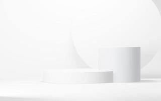Podium abstrakten Hintergrund. geometrische shape.white Farbszene. minimales 3D-Rendering. Szene mit geometrischem Hintergrund. 3D-Rendering foto