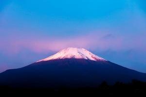 nahaufnahme des fuji am morgen. foto