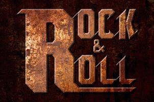 Rock'n'Roll-Konzept auf Metallrosthintergrund foto