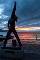 montreux, schweiz, 2015. statue von freddie mercury i foto