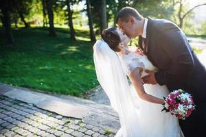 Porträt des Hochzeitspaares foto