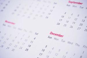 monate und daten auf kalender neujahr 2017 foto