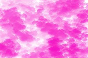 hand gezeichneter aquarellhimmel und wolken, abstrakter aquarellhintergrund. handgemalte rosa wolken, roter und rosa sonnenuntergang. koreanische, kawaii tapete. textur hintergrund, strudel, wirbel, verdrehung, knall foto
