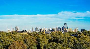 HDR-Blick auf die Skyline von London foto