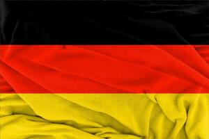 stoff wellige textur nationalflagge von deutschland. foto