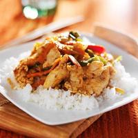 würziges thailändisches Panang Huhn rotes Curry