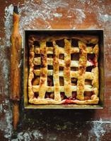 Kuchen mit Pfirsichen foto