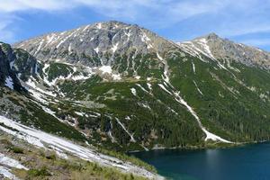 morskie oko see auge des meeres im tatra-nationalpark in der nähe der stadt zakopane in polen foto