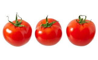 Tomate lokalisiert auf weißem Hintergrund foto