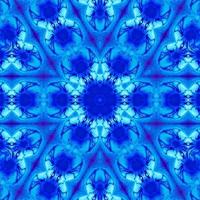 dunkelblauer abstrakter quadratischer Hintergrund. Aquarell-Kaleidoskop-Muster. freier Hintergrund. foto