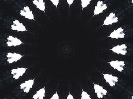 gothic vibes abstrakter hintergrund in dunkelblauer und schwarzer farbe. Kaleidoskop-Muster. kostenloses Foto. foto