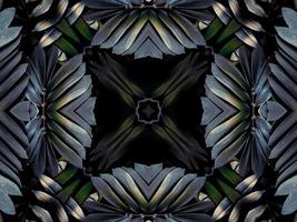 Schwarz-Weiß-Kaleidoskopmuster. abstrakter Hintergrund. kostenloses Foto. foto