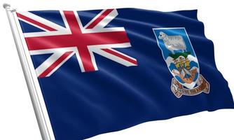 Nahaufnahme der wehenden Flagge der Falklandinseln foto