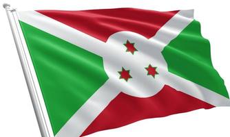 Nahaufnahme der wehenden Flagge von Burundi foto