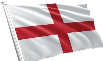 Nahaufnahme der wehenden Flagge Englands foto