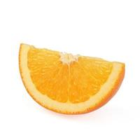 Orangenscheibe isoliert auf weiß foto