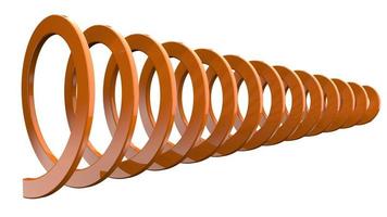 orange helix zeichnung 3d illustration rendering foto