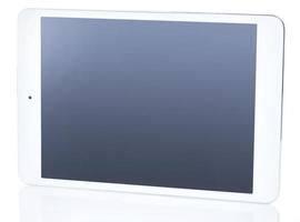 Tablet-PC auf weißem Hintergrund foto