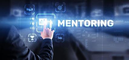 Mentoring Motivation Coaching Karriere Business-Technologie-Konzept foto