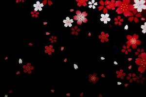 schwarzer Hintergrund mit Blütenblättern foto