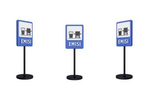 3D-Darstellung Verkehrszeichen der Emissionstankstelle foto