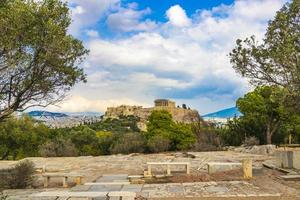 akropolis von athen ruinen parthenon griechenland hauptstadt athen in griechenland. foto