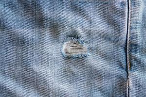 Jeans zerrissene Denim-Textur foto