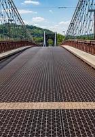 Hängebrücke über den Ohio River in Wheeling, wv foto