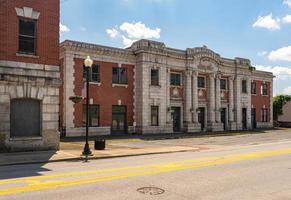 der eingang zum alten bahnhof von baltimore und ohio in grafton wv foto