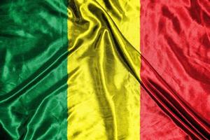 mali tuch flagge satin flaggen wehende stoff textur der flagge foto