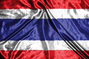 thailand stoff flagge satin flaggenschwenken stoff textur der flagge foto