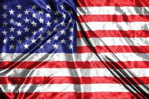 Vereinigte Staaten von Amerika Stoffflagge Satinfahne winkende Stoffstruktur der Flagge foto
