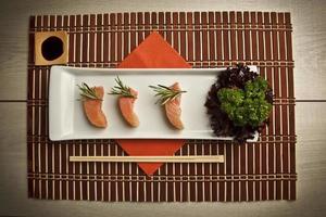 Lachs Sushi Stock Bild