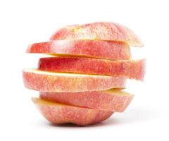 geschnittener roter Apfel foto