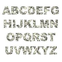 letztere des Alphabets aus Dollar foto