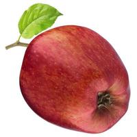 ein roter Apfel isoliert auf weißem Hintergrund foto