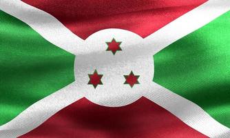 Burundi-Flagge - realistische wehende Stoffflagge foto