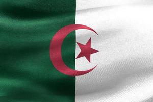 algerien-flagge - realistische wehende stoffflagge foto